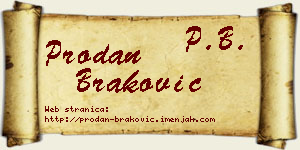Prodan Braković vizit kartica